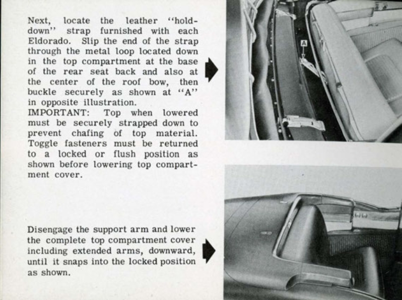 1953 Cadillac Eldorado Folding-Top Manual Page 16